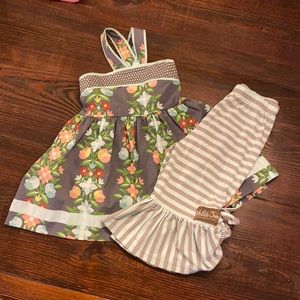 Size 6 Matilda Jane Saturday Afternoon top and Lined with Love big ruffles